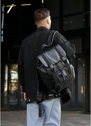 Чоловічий рюкзак Sambag Loft Zard чорний 46 х 28 х 13 см (22618001m)
