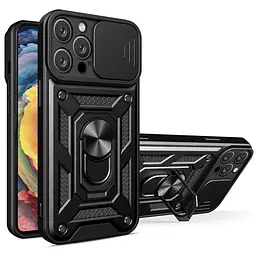 Чохол Ummi Camshield Serge Ring для Apple iPhone 13 Pro Max (6.7) Чорний / Black