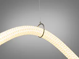 Люстра стельова LED Diasha 9610-2000GAB Шланг, 22W, бронза, сучасний стиль для коридору, спальні, кухні, офісу - мініатюра 4
