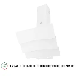 Витяжка декоративна похила PERFELLI DNS 6482 D 850 WH LED - мініатюра 3