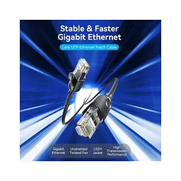 Патч-корд 3м, UTP cat 6 RJ-45 black Vention (IBNBI) - мініатюра 2
