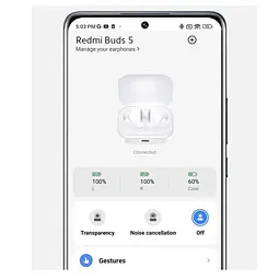 Навушники Xiaomi Redmi Buds 5 White TWS з шумозаглушенням - мініатюра 8
