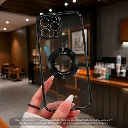 Магнітний чохол XON PhoneCase Magnetic для iPhone 14 (PCMC1114100B 7911) Чорний/Прозорий - мініатюра 2