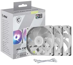 Комплект вентиляторів MSI MAG F120 ARGB White (MAG F120 ARGB WHITE-3RW) - мініатюра 4