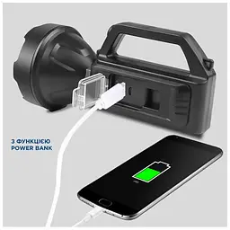 Ліхтар Quantum Tracker 3W LED+COB з функцією Power Bank (QM-FL1063) - мініатюра 4