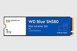 Накопичувач SSD WD Blue SN580 1 TB M.2 PCIe 4.0 NVMe WDS100T3B0E - мініатюра 2