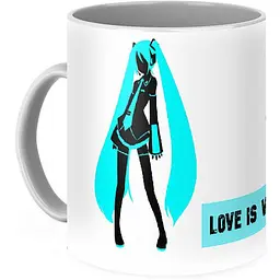 Кухоль GeekLand Вокалоїди Vocaloid Хацуне Міку Hatsune Miku Love Is War Hatsune Miku Logo VC 02.05 330 мл різнобарвний - мініатюра 3