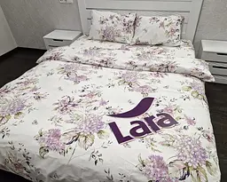 Постільна білизна LARA бязь d11361e160 з простирадлом на резинці 160х200х25 євро 200х220 см - мініатюра 2