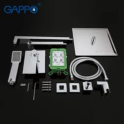 Душова система прихованого монтажу Gappo 1/4 G7102, 3 функції, Хром - мініатюра 8