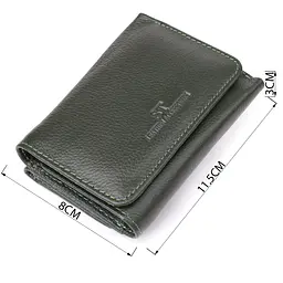 Маленький гаманець зручного формату із натуральної шкіри ST Leather 23076 зелений - мініатюра 7
