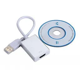 Перехідник Dynamode USB 3.0 - HDMI female разрешение 1920*1080 (USB 3.0), 800*600 (USB 2.0), алюминий (USB3.0-HDMI) - мініатюра 2