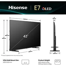Телевізор Hisense 43E7Q 43` QLED 4K (20015991) EU [150683] - мініатюра 9