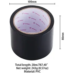 Електростатична стрічка для бондажу Lockink Sevanda Electrostatic Tape - Black Tape, 16 м - мініатюра 2
