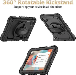 Чохол Rugged 3 Layers броньований протиударний з захистом Lenovo Tab M8 4th Gen TB300 Чорний - мініатюра 3