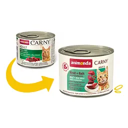 Вологий корм для кішок Animonda Carny Adult Beef + Venison with Cowberries з яловичиною, оленіною та брусницею 200 г (арт.AM-83700) - мініатюра 2
