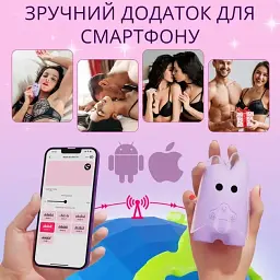 Вакуумний вібратор для клітора I’MCUM 2 в 1 Ghost Sucking Vibrator Фіолетовий (7970379617743) (IM-Ghost_purp) - мініатюра 7