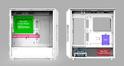 Корпус Zalman I3 Neo ARGB V2 Tempered Glass без БЖ White (I3NEOARGBV2WHITE) - мініатюра 13