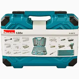 Набір інструментів (120 предметів) Makita E-06616 - мініатюра 7