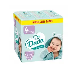 Підгузки Dada Extra Soft 4 для дітей вагою від 7 до 16 кг 144 шт (3ES4)