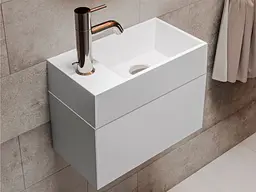 Умивальник Miraggio COPPER 400 (0000162) Miramarble, Глянцевий, Накладний, Білий - мініатюра 7