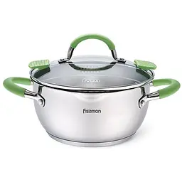 Каструля Charlotte з кришкою-друшляком Fissman Ø20хØ15х10 см kuh0007843