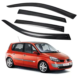 Дефлектори вікон вітровики для Renault Scenic II 2003-2009 Acrylic