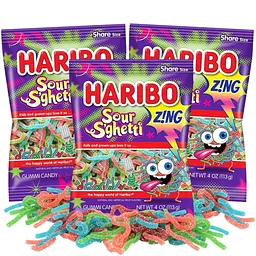 Жувальні цукерки Haribo Gummi Candy Z! NG Sour S'Ghetti 113г - мініатюра 3