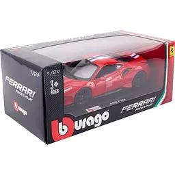 Автомодель Bburago Ferrari 488 Pista 1:24 Red (18-26026) [119066] - мініатюра 5