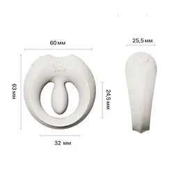 Ерекційне смарт-віброкільце Zalo Apis Ivory White - мініатюра 4
