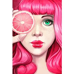Полотно на ХДФ з контуром Arteo Pink 20×30 бавовна акрил