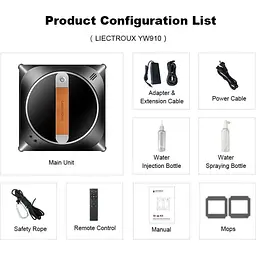 Робот для миття вікон Liectroux YW910 Black - мініатюра 9