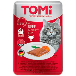 Вологий корм TOMi beef in carrot jelly яловичина У морквяному желі100 г
