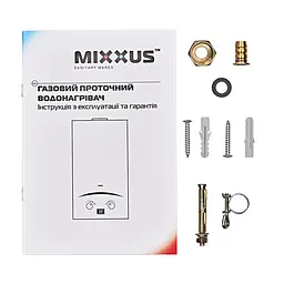 Газова колонка Mixxus GWH-0112 Basic White димохідна 12 л/хв WH0029 - мініатюра 4