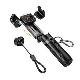 Селфі-монопод Hoco K27 Magic portable mini live broadcast stand чорний - мініатюра 3