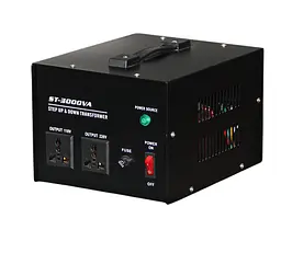 Перетворювач напруги трансформаторний універсальний ST-3000VA Input 220 V/Output 110V, Input 220 V/Output 110V+