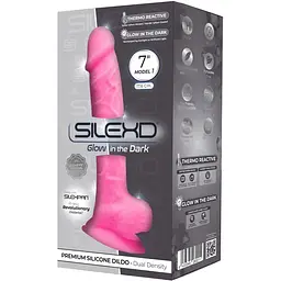Фалоімітатор SilexD Johnny Pink Glow in The dark - мініатюра 2