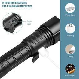 Ручний ліхтар BL-717B-P99 zoom + Type-C + Power bank + 26650 (3хААА) 5 режимів - мініатюра 7
