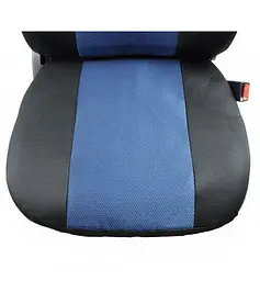 Модельні чохли для ВАЗ 2108-15 / щільна жакардова тканина / 4 підголівники / чорно-сині - мініатюра 3