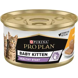 Вологий корм Purina Pro Plan Baby Kitten Healthy Start для кошенят з куркою 85 г (12459008) - мініатюра 2