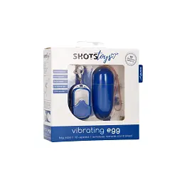 Віброяйце ShotsToys Remote Vibrating Egg, 8 см (синій) - мініатюра 7