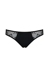 Трусики-сліпи з мереживною сіточкою Passion Dina Thong, L/XL (чорний) - мініатюра 5