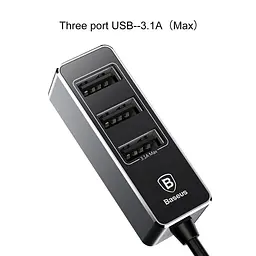 Автомобільний зарядний пристрій Baseus Enjoy Together 4-in-1 Black CCTON-01 - мініатюра 4