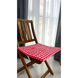 Водовідштовхувальна подушка на стілець Червона клітинка (2 шт.) - мініатюра 4