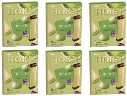 Печиво Meiji Horn Kaora Matcha Chocolate Biscuit Sandwiches, 53г - мініатюра 6