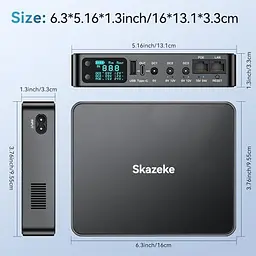Безперебійник для роутера mini UPS Skazeke 18000mAh 24W DC 5V 9V 12V 2A міні ДБЖ повербанк для модему камери ONU GEPON 12V 9V 2A - мініатюра 6