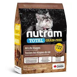 Корм холістик Nutram Total GF Turkey & Chiken Cat 1.13 кг з індичкою та куркою для дорослих кішок