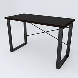 Письмовий стіл Ferrum-decor Драйв 750x1400x600 Чорний метал ДСП Венге Магія 32 мм (FRD-105365) - мініатюра 5