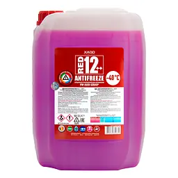 Антифриз Xado Antifreeze Red 12++ -40⁰С червоний готовий 10л(XA 53409)