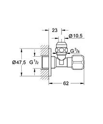 Запірний вентиль 1/2" Grohe 2201700M - мініатюра 2