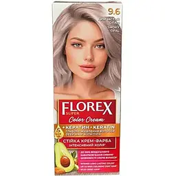 Крем-фарба Florex для волосся КЕРАТИН 9.6 Димчастий опал